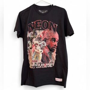 New Men's Mitchell & Ness Deion Sanders Atlanta Falcons Legends Tee Med $46 MSRP